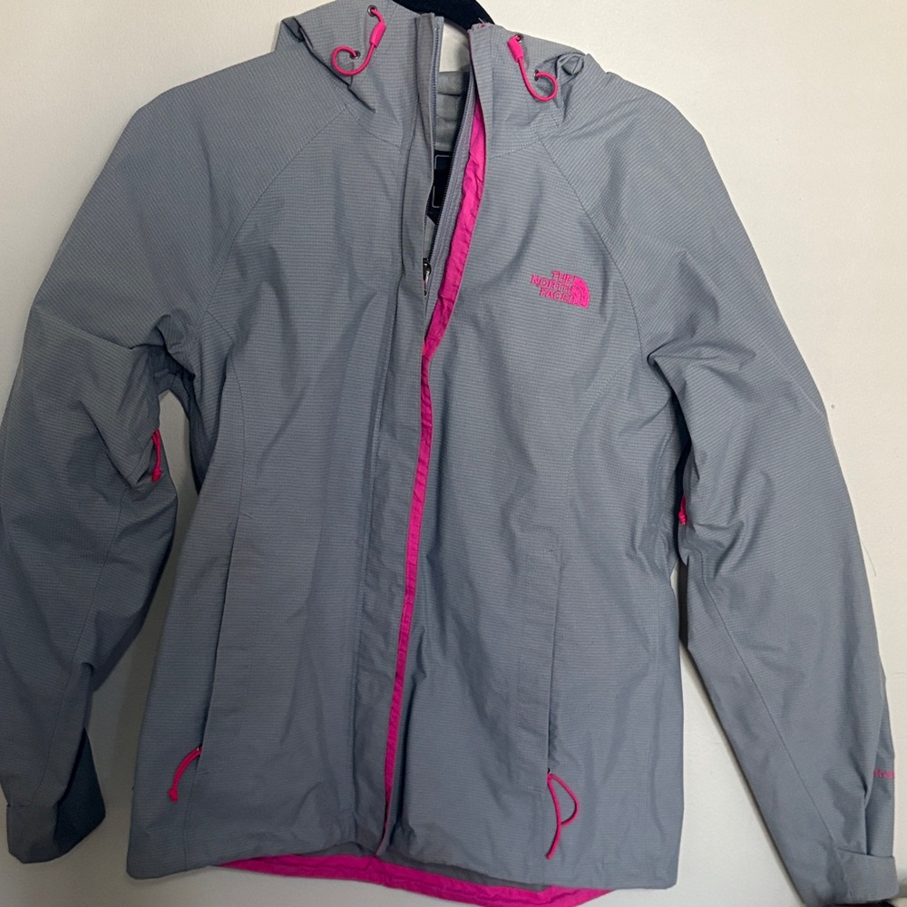 The North Face Gray Jacket with Pink Accents